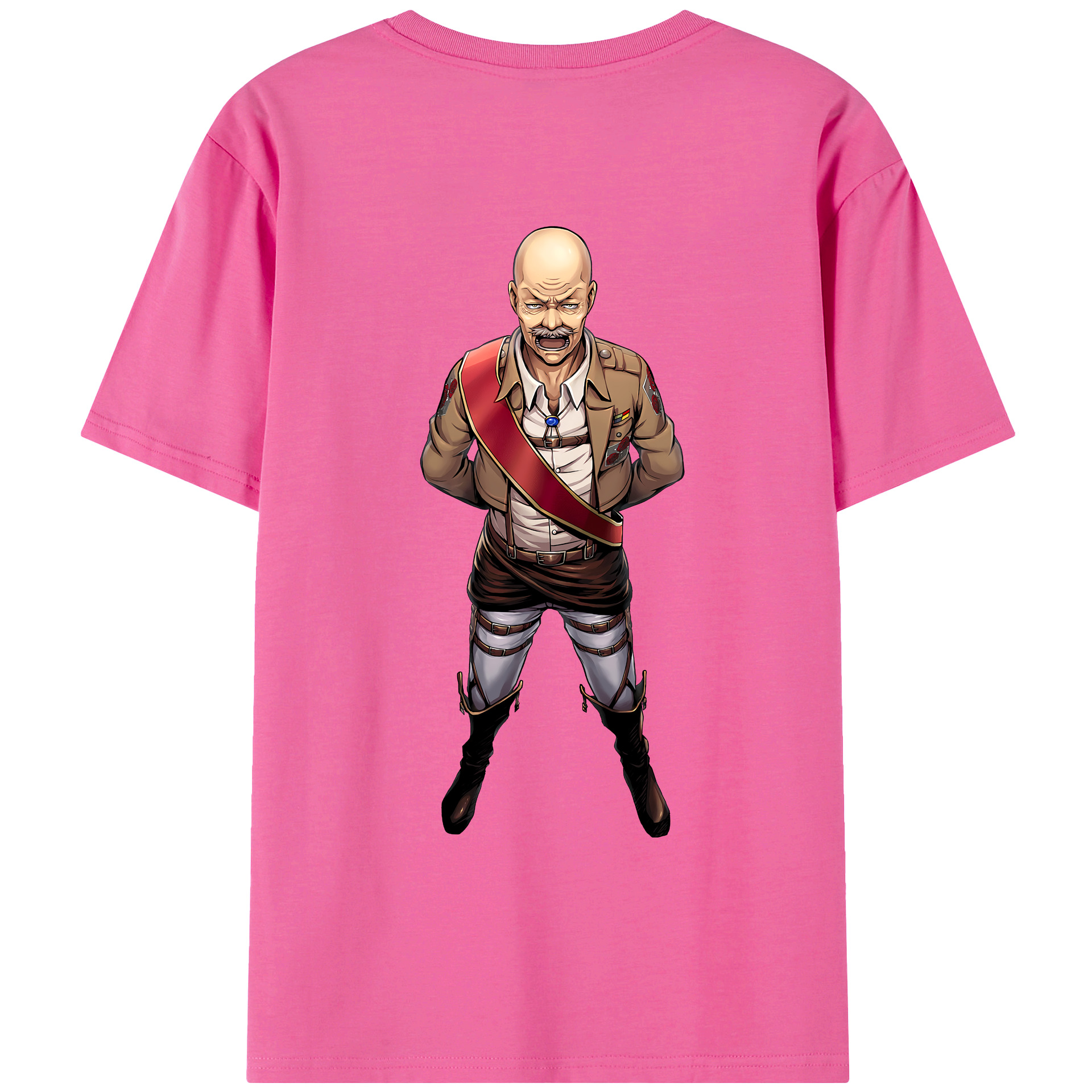 （画像用） 進撃の巨人 ドット·ピクシス Attack on Titan Dot Pixis レディース半袖Tシャツ(バックプリント)